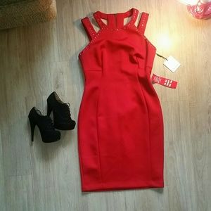 NWT Calvin Klein Red Party/Cocktail Dress Sz 10